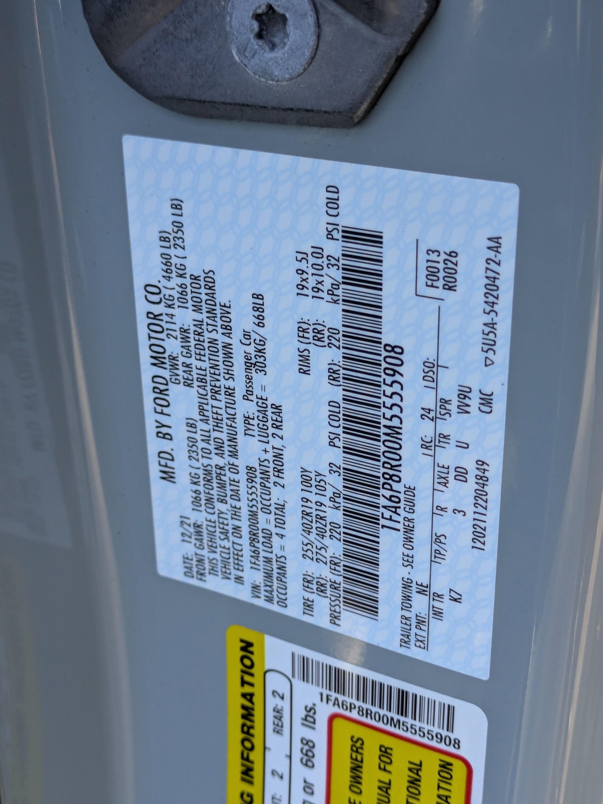 2021 Ford Mustang Mach 1