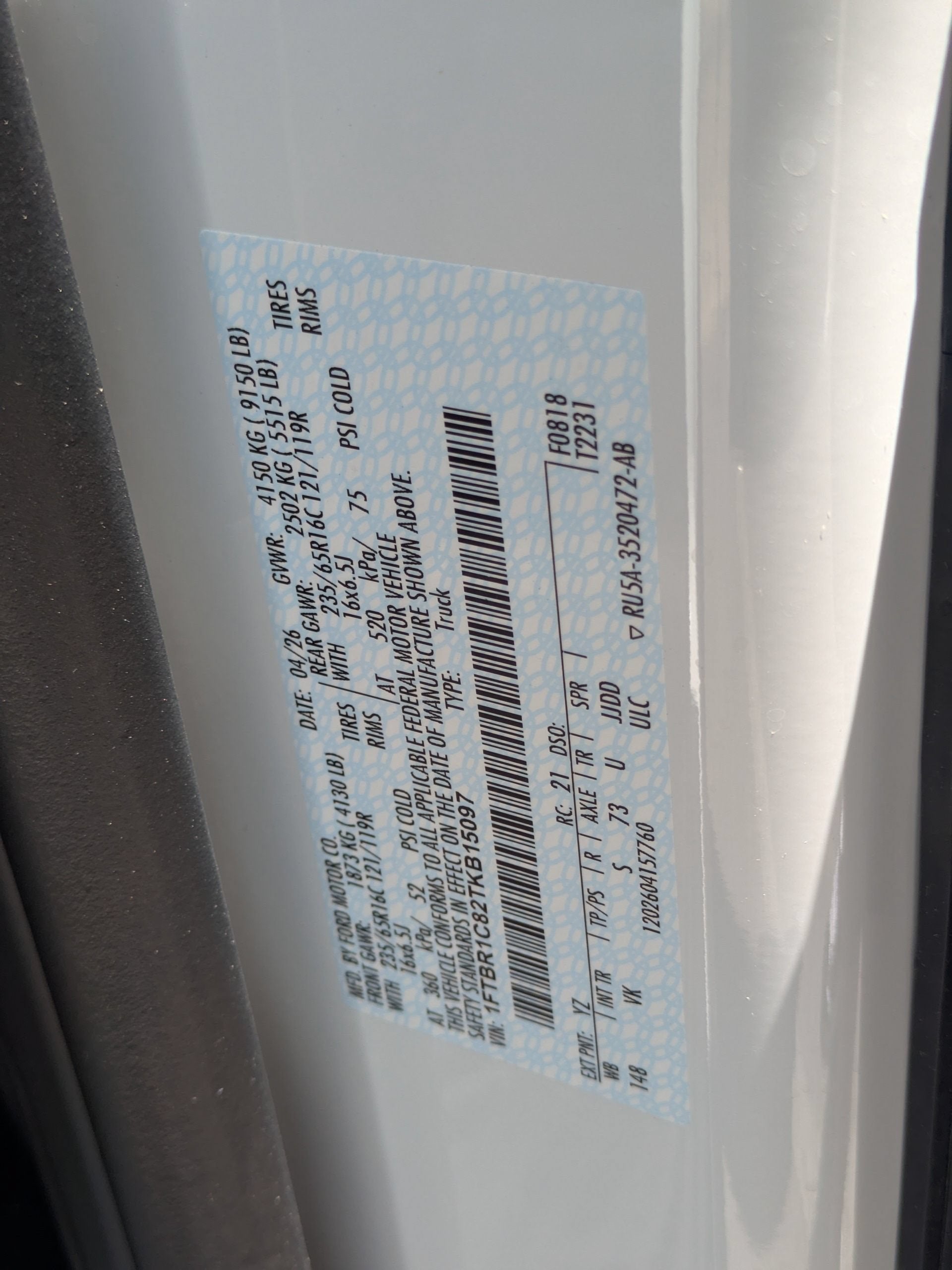2026 Ford Transit Cargo Van Base
