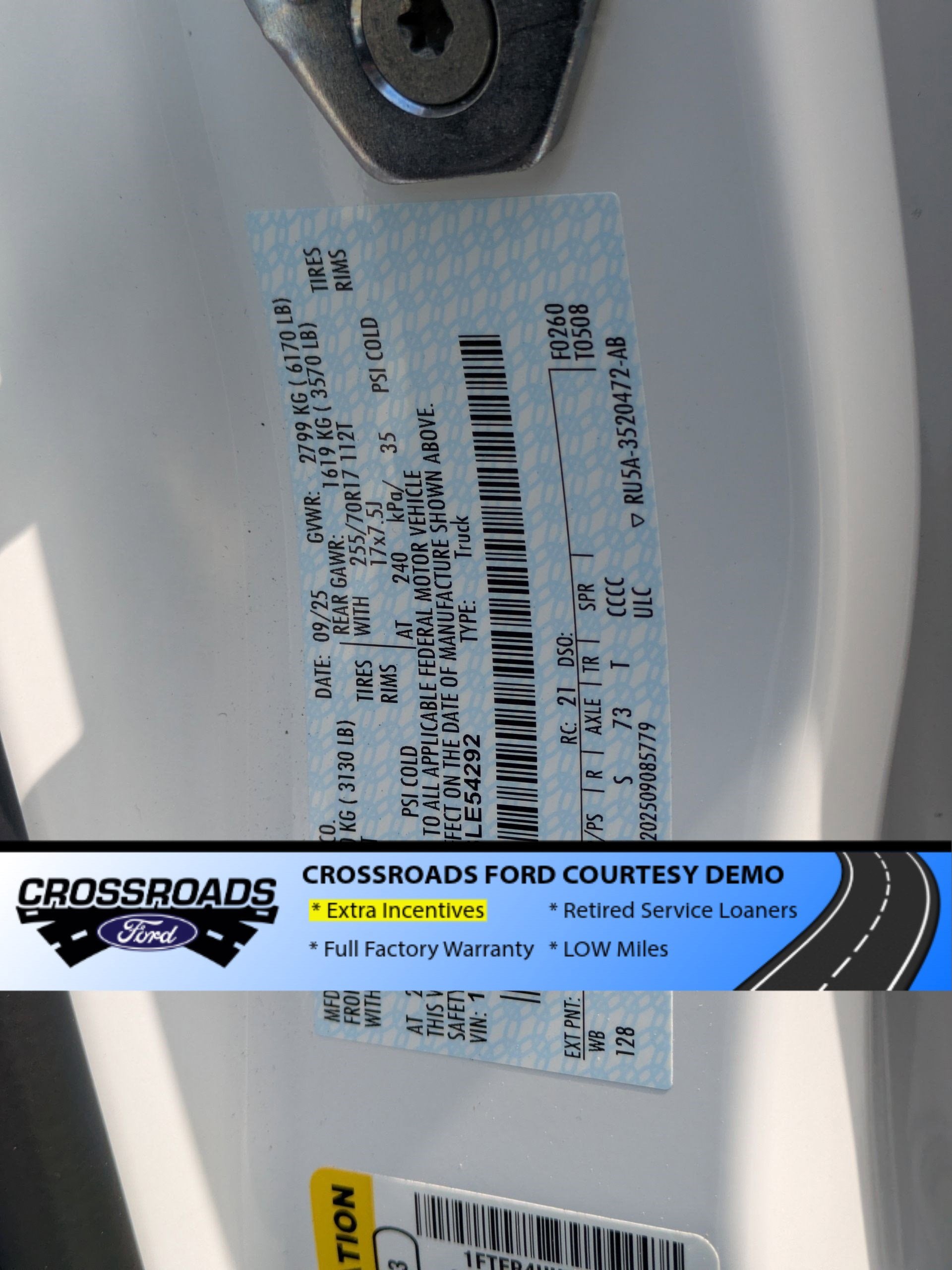 2025 Ford Ranger XLT - Crossroads Courtesy Demo