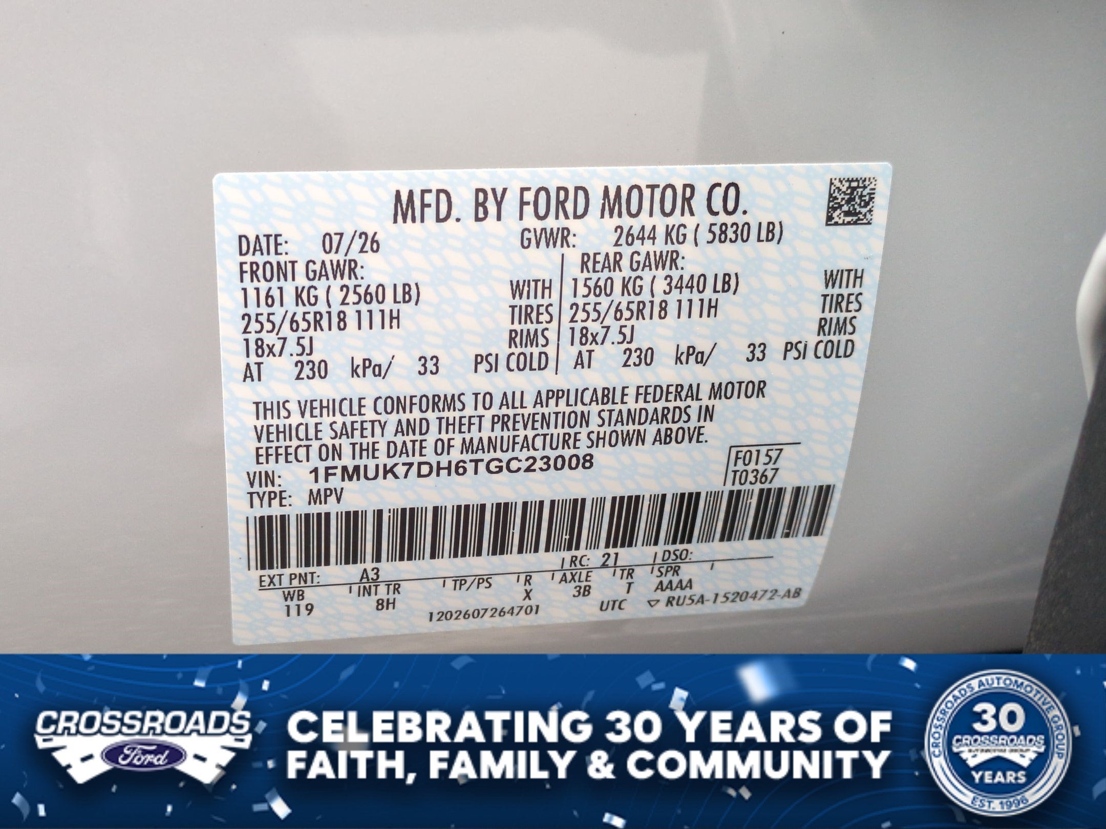 2026 Ford Explorer Active w/100A Pkg