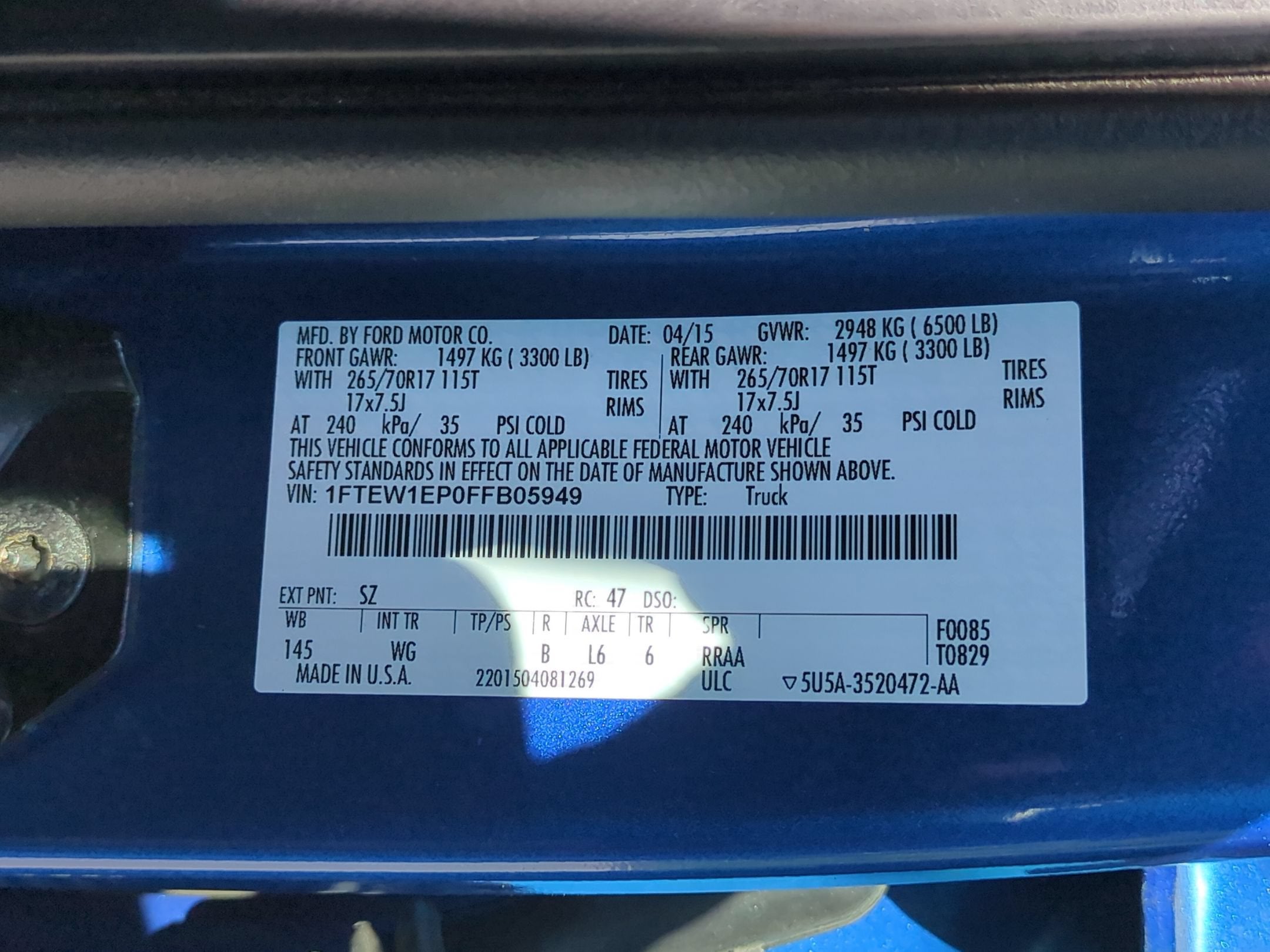 2015 Ford F-150 XL