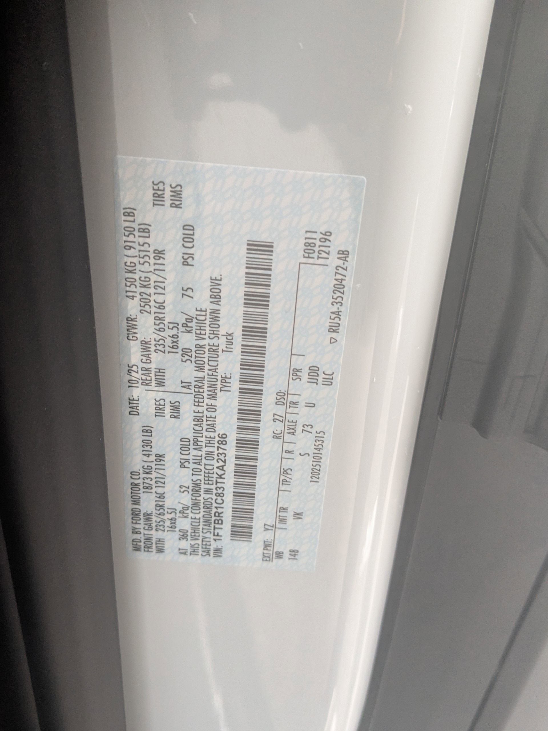 2026 Ford Transit Cargo Van Base