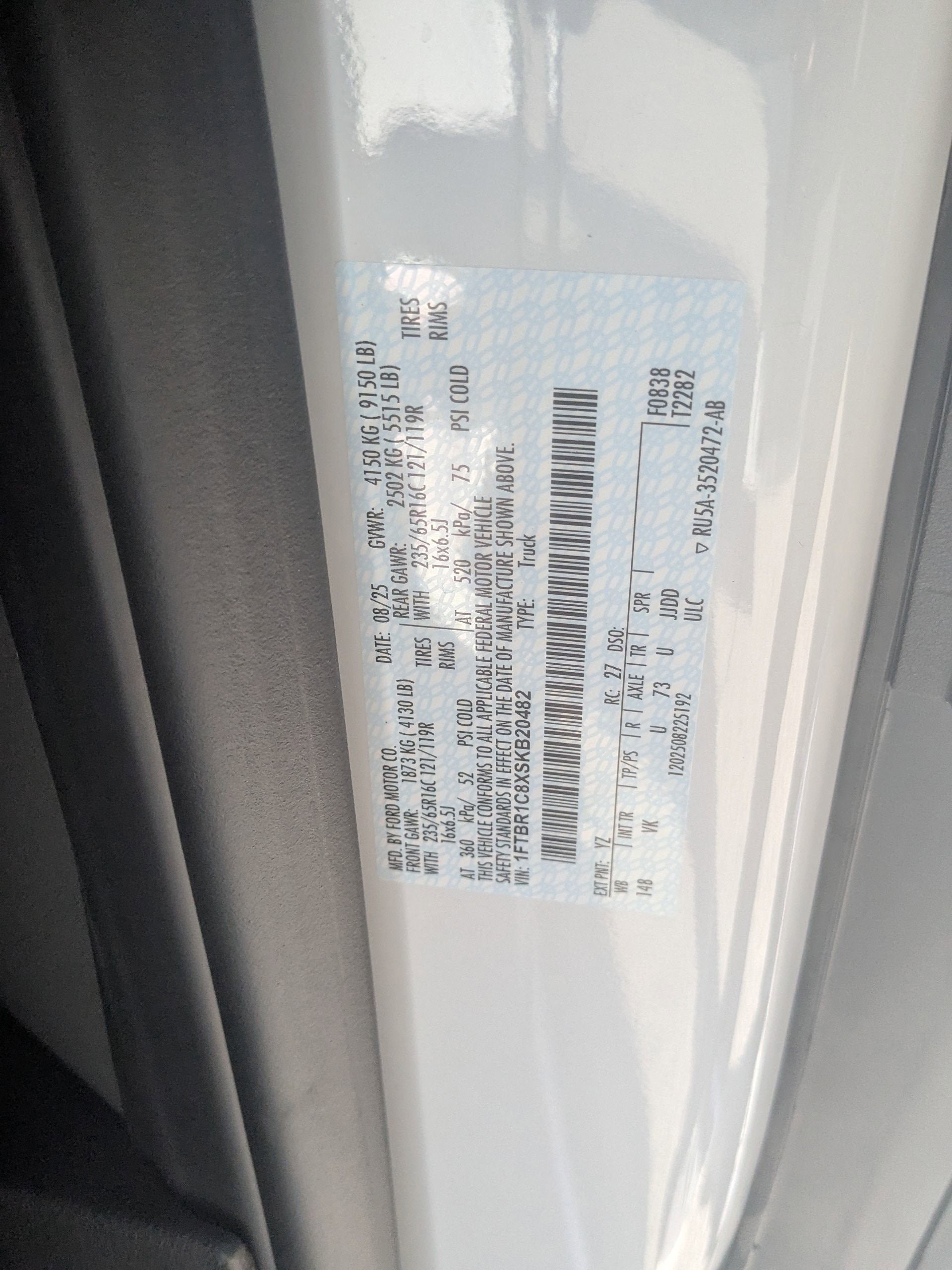 2025 Ford Transit Cargo Van Base