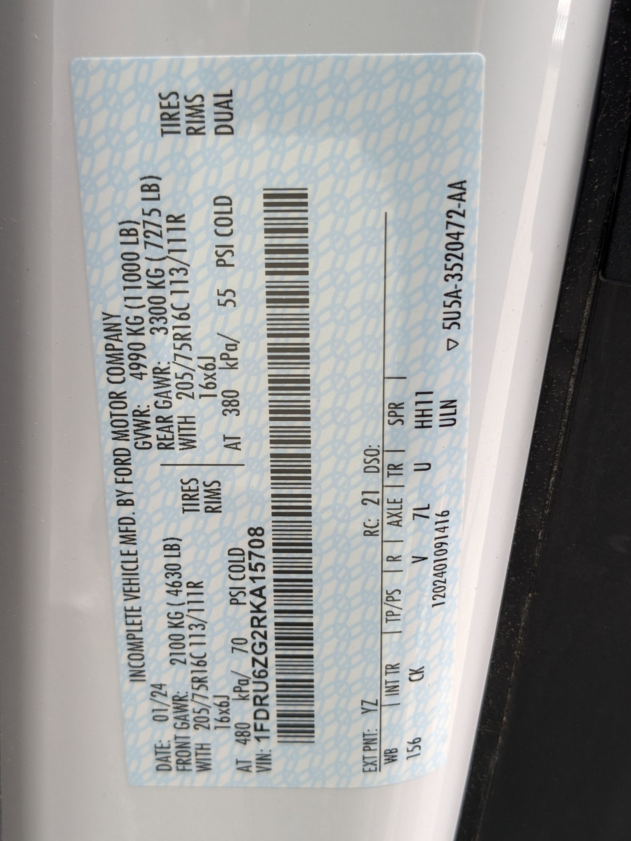 2024 Ford Transit Chassis Base 14FT Box