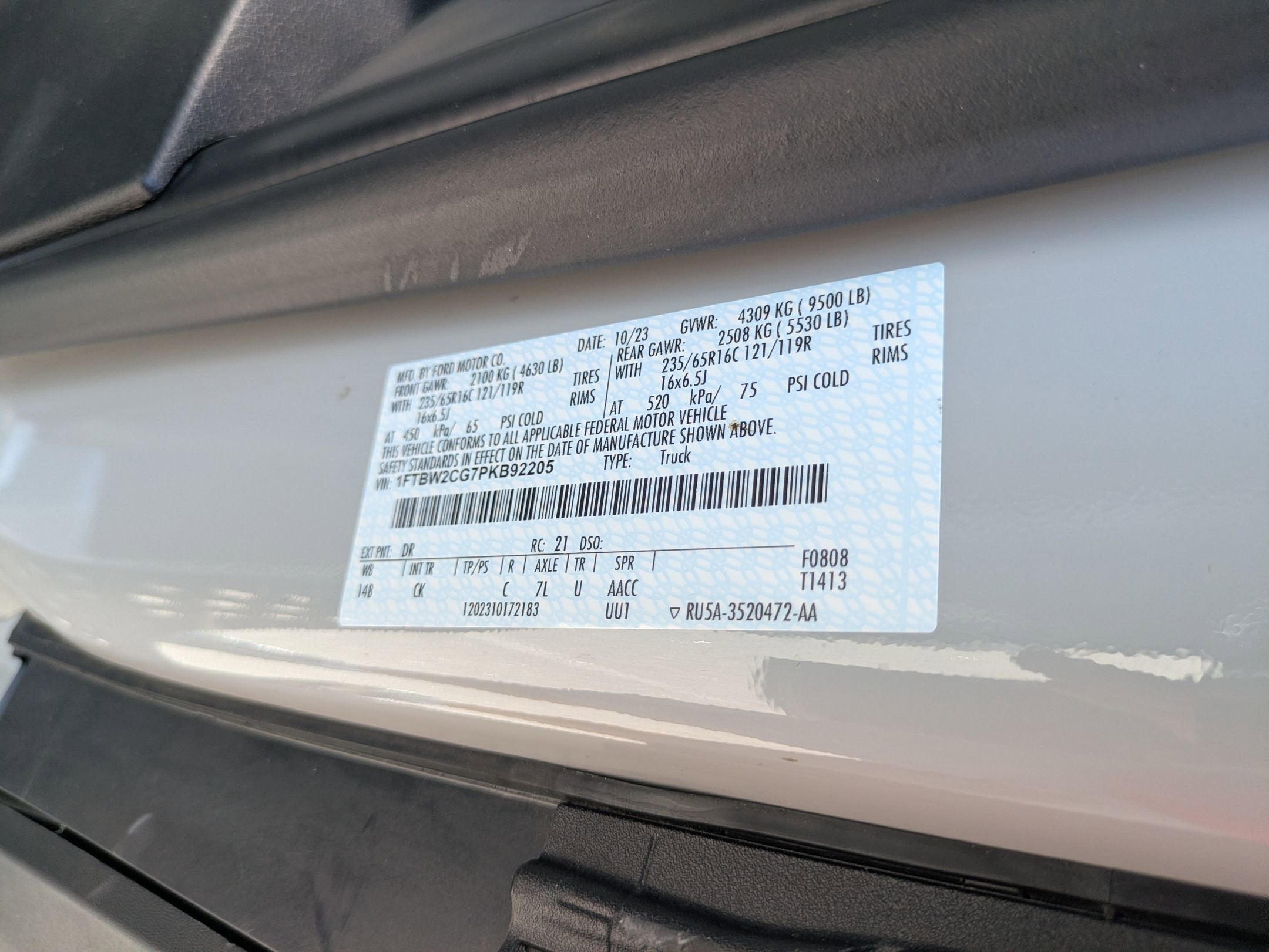 2023 Ford Transit Cargo Van Trail Package