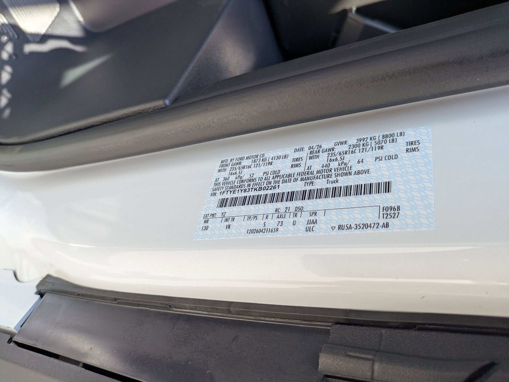 2026 Ford Transit Cargo Van Base
